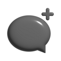 3d chat bubble icon illustration png