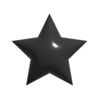 Star icon in cartoon 3d style isolated on transparant background png