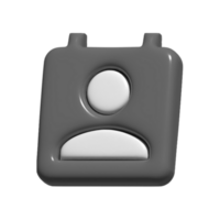 3d icon of profile contact people png