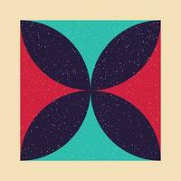 Geometric object  with riso print effect. Vector. Graphic element  for fabric, textile, clothing, wrapping paper, wallpaper, poster. Graphic element.  Perfect For your own decoration or design vector
