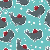 Whales. For the decor of the children's room, prints, for the pattern of children's clothing, postcards, invitations. vector