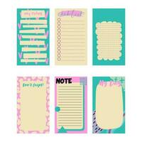 Big Set of colorful weekly planners and to do lists simple design and trendy lettering. Template for agenda, planners, check lists, and other  stationery.  Vector