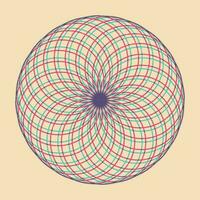 Geometric object  with riso print effect. Vector. Graphic element  for fabric, textile, clothing, wrapping paper, wallpaper, poster. Graphic element.  Perfect For your own decoration or design vector