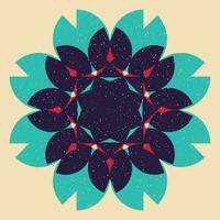 Geometric object  with riso print effect. Vector. Graphic element  for fabric, textile, clothing, wrapping paper, wallpaper, poster. Graphic element.  Perfect For your own decoration or design vector