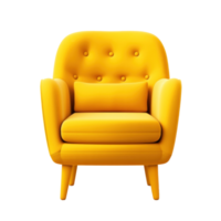 Modern vivid armchair isolated. Illustration png
