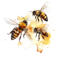 Honig Biene isoliert. Illustration ai generativ png