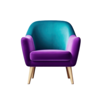 Modern vivid armchair isolated. Illustration png