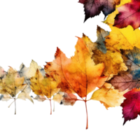 Autumn leaves frame. Illustration png