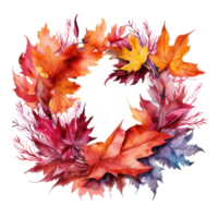 Herbst Blätter rahmen. Illustration ai generativ png