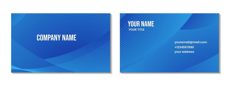 negocio tarjeta diseño con resumen azul ola degradado antecedentes para negocio presentación vector