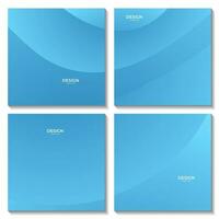 set of squares abstract blue sky background for business vector