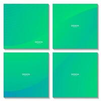 squares abstract blue and green background with waves for business vector