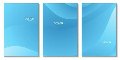 set of flyers with abstract blue sky background for business vector