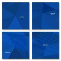 squares abstract blue geometric background with triangles for business vector