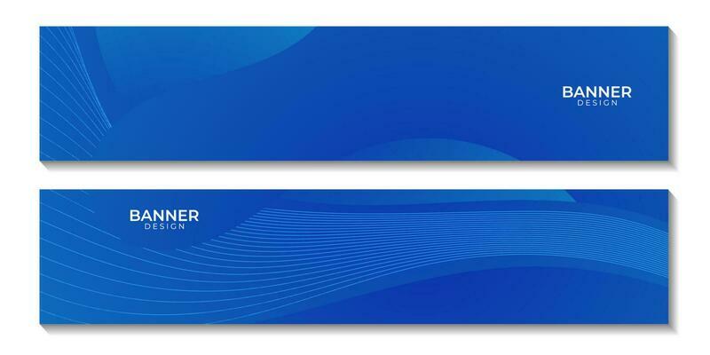 set of banners abstract blue gradient background with waves for business