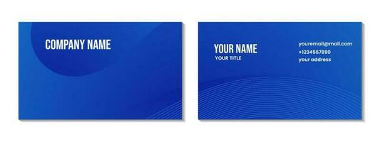 business card design abstract blue wave gradient background for business vector