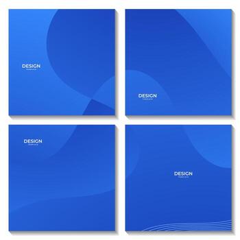 conjunto de cuadrícula resumen azul antecedentes con olas para negocio vector