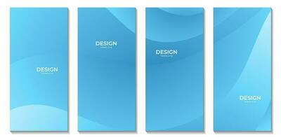 set of brochures abstract blue sky background for business vector