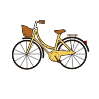 Yellow bicycle illustration png