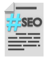 hashtag seo sur document png