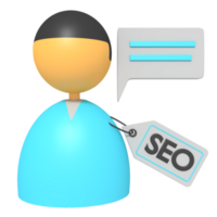 Profile with SEO tag sign png