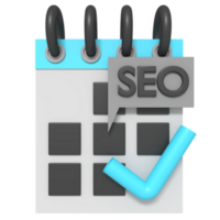 SEO plan on calendar checklist png