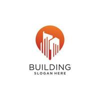 Building logo vector with modern kreative and unique style