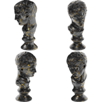 a black marble statue From a statue of Diskoforos. Perfect for graphic design, artistic projects png