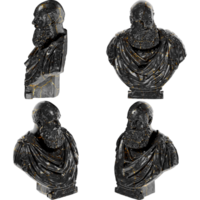Marcantonio Ruzzini Black glossy marble and gold statue. Perfect for graphic design, promotions png
