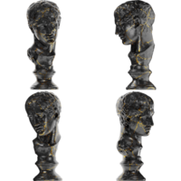 a black marble statue From a statue of Diskoforos. Perfect for graphic design, artistic projects png