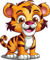 dessin animé tigre transparent Contexte png