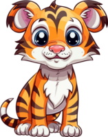 Cartoon tiger transparent background png