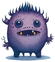 fofa monstro isolado. ai generativo png