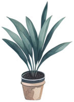 Watercolor House plant. Generative AI png