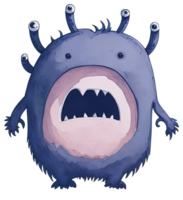 mignonne monstre isolé. ai génératif png