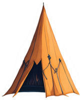 Watercolor camping tent. png