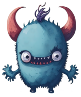 mignonne monstre isolé. ai génératif png