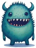 mignonne monstre isolé. ai génératif png