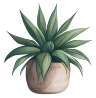 aquarelle maison plante. génératif ai png