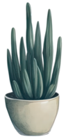 aquarelle maison plante. génératif ai png