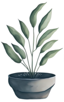 aquarelle maison plante. génératif ai png