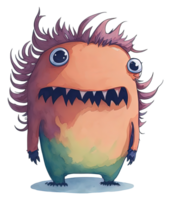 mignonne monstre isolé. ai génératif png