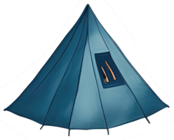 Aquarell Camping Zelt. ai generativ png
