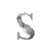 Letter S watercolor png