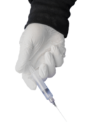 hand holding syringe isolated png