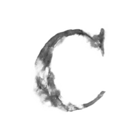 Letter C watercolor png