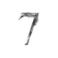 Number 7 watercolor png