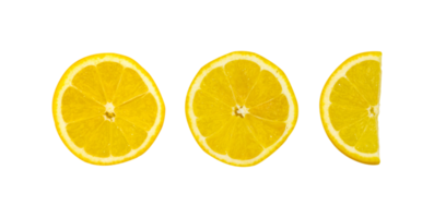 set of lemon slice isolated png