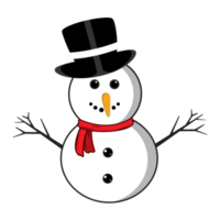 Natale pupazzo di neve impostato con sorridente facce e cappelli. piatto pupazzo di neve collezione su un' trasparente sfondo. Natale pupazzo di neve piatto design con albero rami, pulsanti, arco legare, collo sciarpa png. png