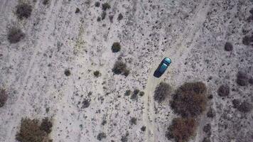 de bil rider på de torkades aral hav, kazakhstan video